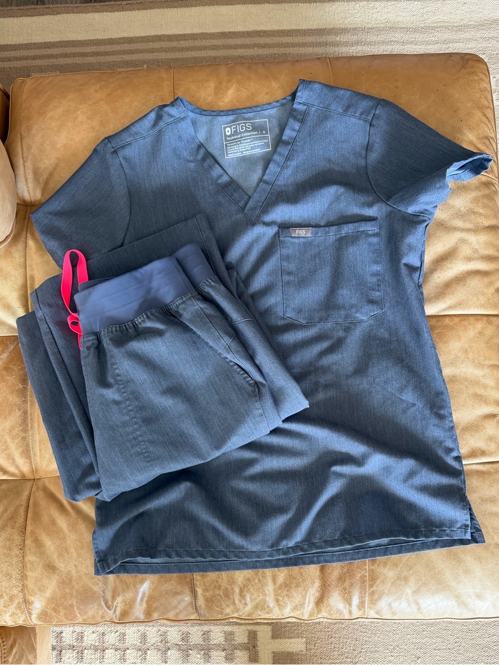 Figs Set Heather Denim SEE DESCRIPTION for sizing information